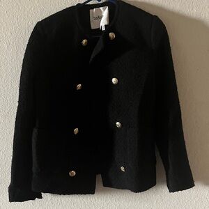 Ba&sh Black Blazer with Gold Accents